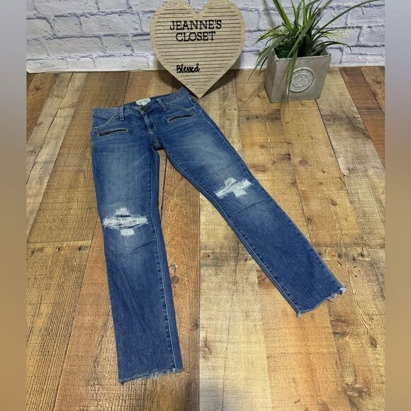 Current Elliott stiletto biker jeans size 24 - Picture 8 of 13